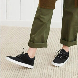 Jenni Kayne Sneakers Trainer Low Top Shoes Suede Lace Up Black Size EU 38 US 8